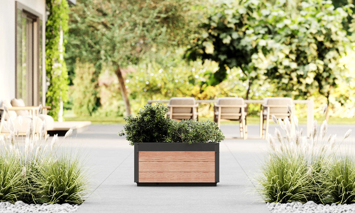 modern house planter Delta Modern Planter Slate Gray / 45