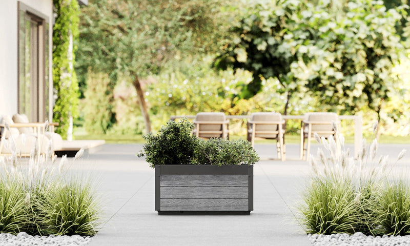 Delta Modern Planter Planter Vita Slate Gray 30" 