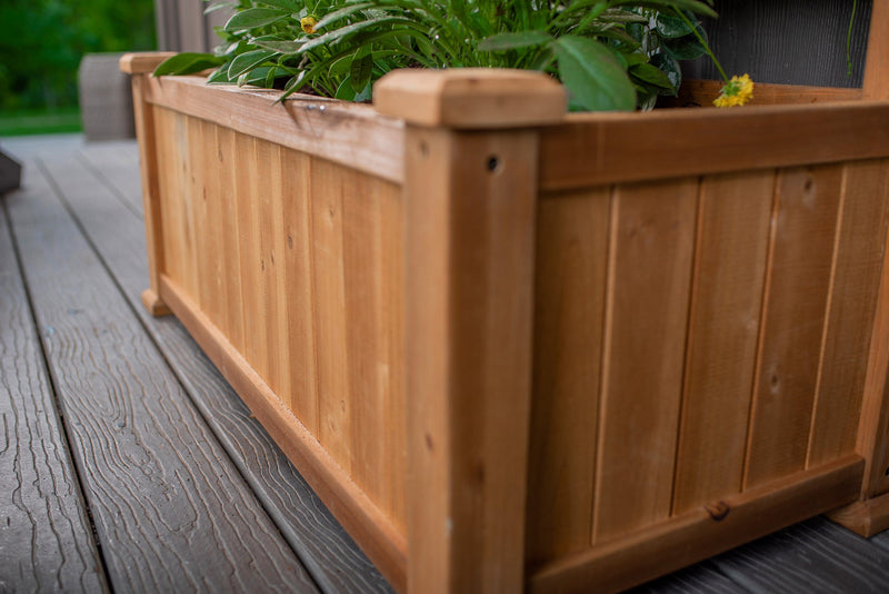 large wooden planters with trellis Rosewood Planter with Trellis