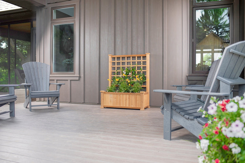 Rosewood Planter with Trellis Planter Vita 