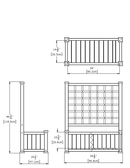 Rosewood Planter with Trellis Planter Vita 