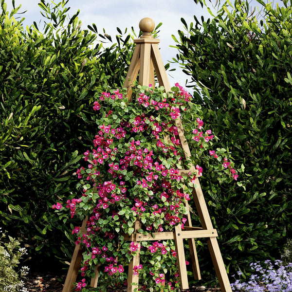plant obelisk trellis Cedar Garden Obelisk