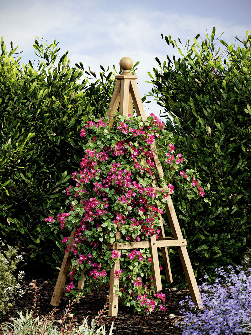 wooden trellis obelisk Cedar Garden Obelisk