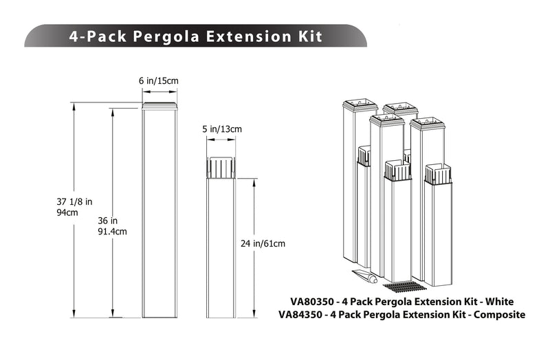 Pergola Extension Kit (Vinyl) Accessory na 