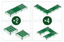 4x4x11 Garden Bed with Grid - 2 Pack Garden Vita 