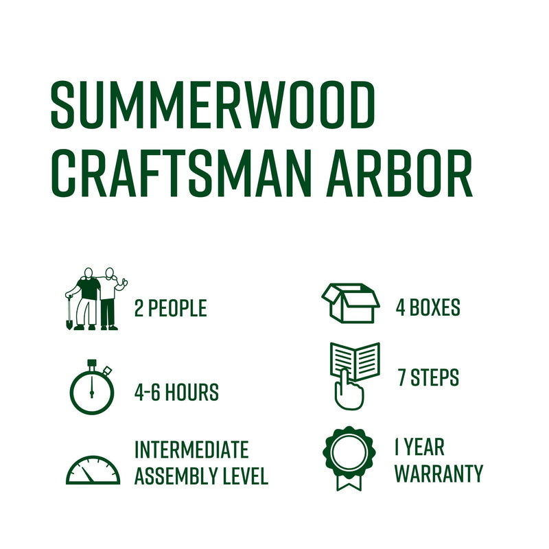 Summerwood Craftsman Arbor Arbor Vita 