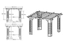 10x10 Trellis Pergola Pergola Vita 