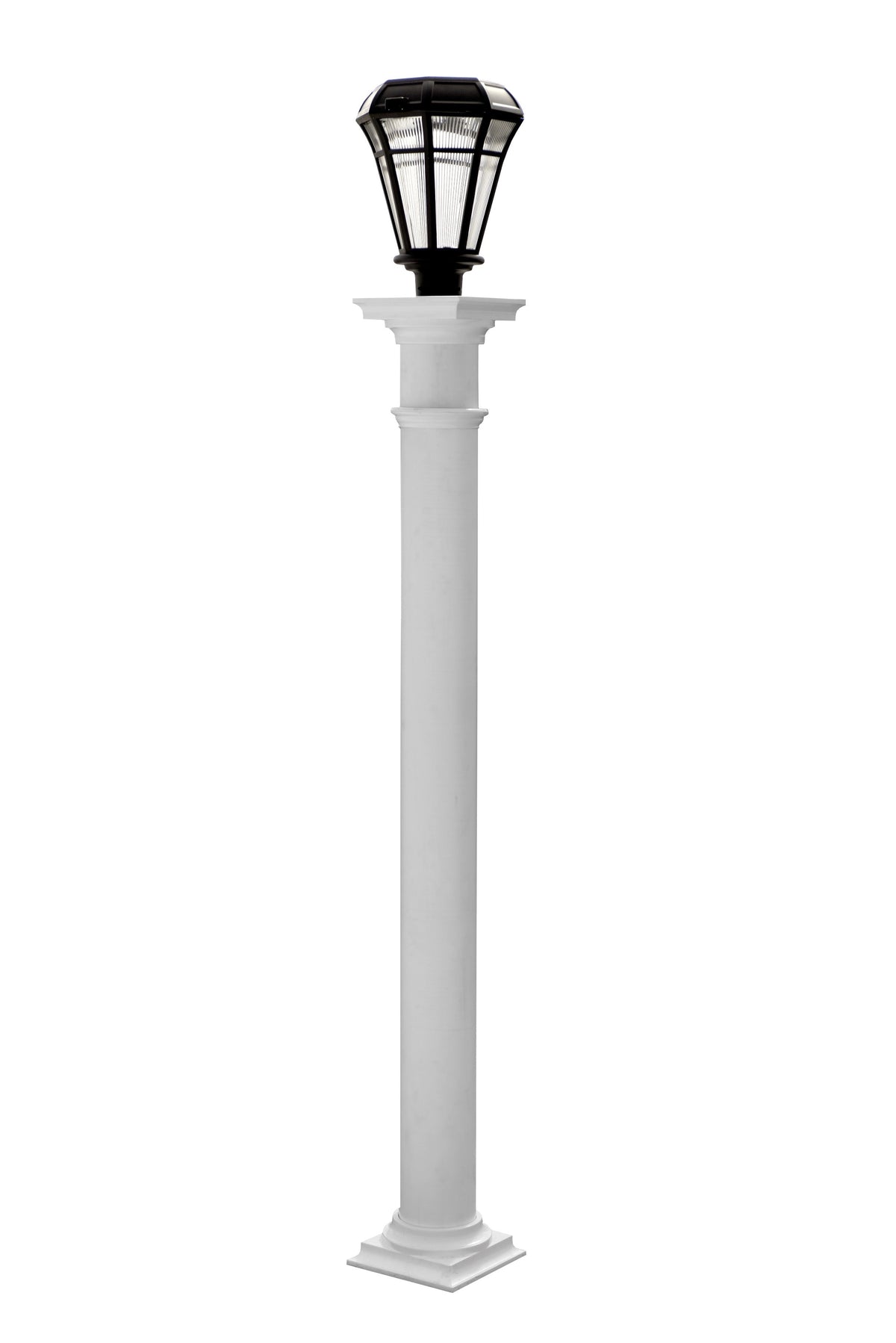 Vita Providence Round Lamp Post White