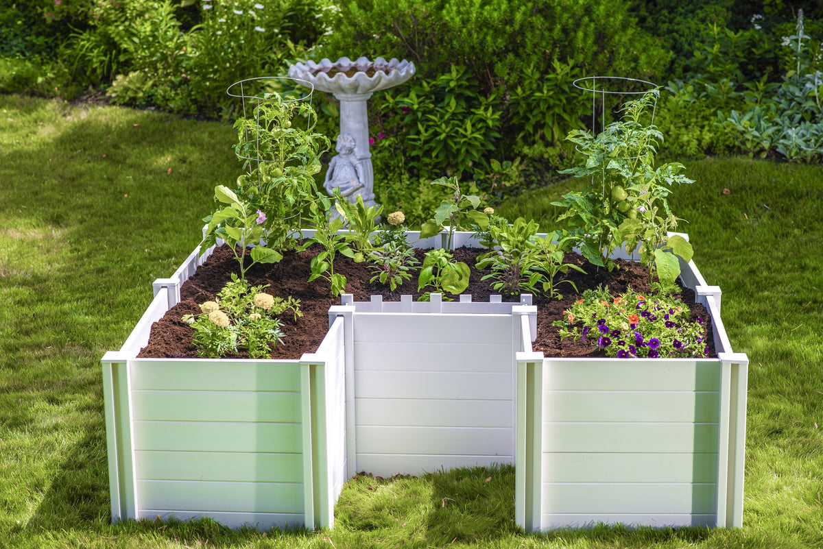 Natural farming 自然栽培玄米 知育 腸脳相関 Cuboro Urbana 4x4 Keyhole Composting Garden | Vinyl Garden Bed - Free