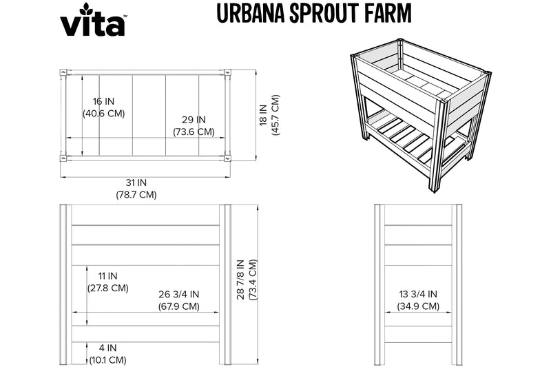 URBANA 18x30 Sprout Farm Garden Vita 